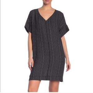 Novel Striped V-Neck Shift Dress